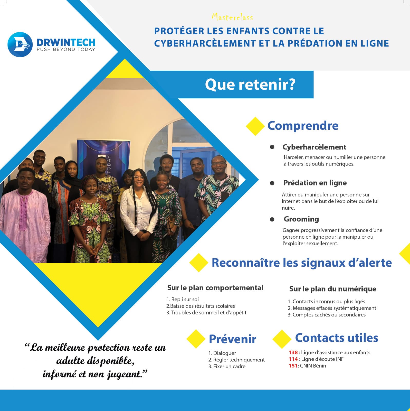 MASTER CLASS : Protéger les enfants contre le cyber-harcèlement et la prédation en ligne