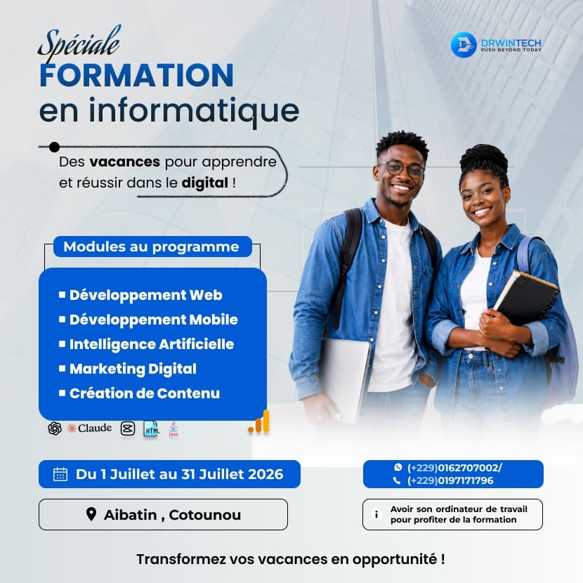 Spéciale Formation en informatique — Drwintech